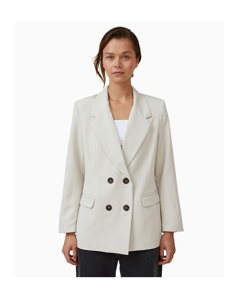 Women's Oversized Blazer Jacket Stone $50.00 Jackets