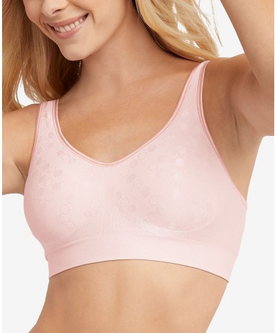 Comfort Revolution ComfortFlex Fit Seamless Shaping Wireless Bra 3488 White Tropical Floral $18.59 Bras