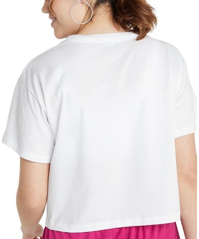 Women's Cropped Logo T-Shirt White/Inari $10.25 Tops