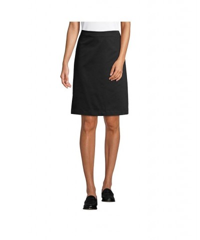 School Uniform Women's Blend Chino Skort Top of Knee Black $26.97 Skirts