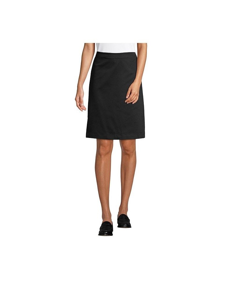 School Uniform Women's Blend Chino Skort Top of Knee Black $26.97 Skirts