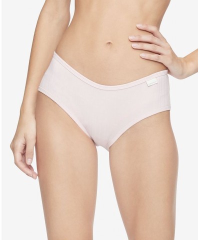 Women's Ribbed Hipster Underwear QD3924 Barely Pink $10.26 Panty