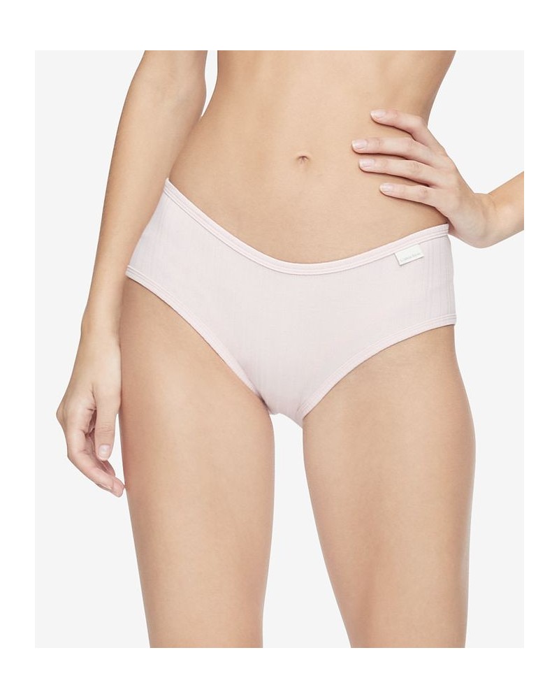 Women's Ribbed Hipster Underwear QD3924 Barely Pink $10.26 Panty