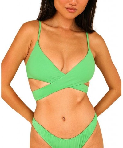 Women's Ibiza Swim Top Green $17.34 Swimsuits