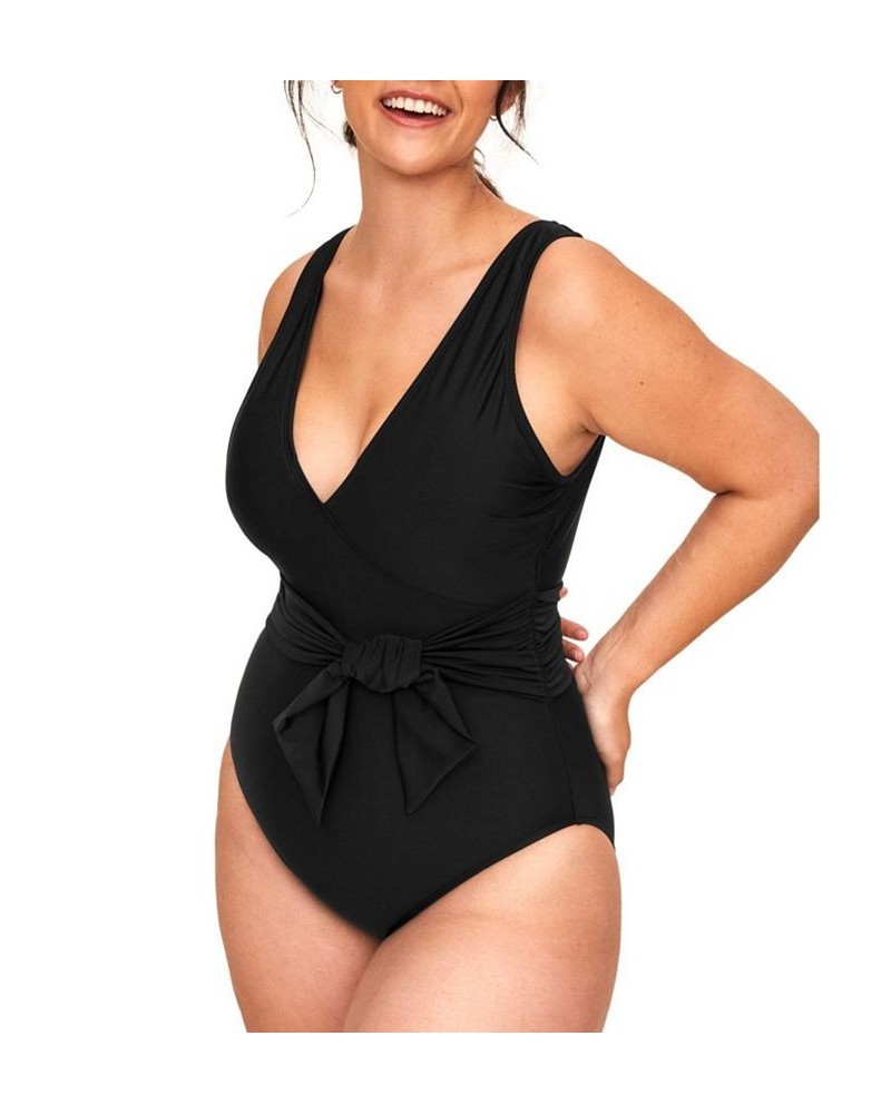 Kaitlyn Women's Plus-Size Swimwear One-Piece Black $34.28 Swimsuits