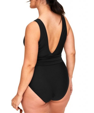 Kaitlyn Women's Plus-Size Swimwear One-Piece Black $34.28 Swimsuits