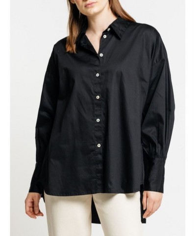 Women's Museo Button Up Shirt Black $53.72 Tops