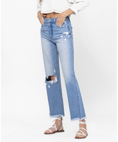 Women's 90's Vintage-Like Ankle Flare Jeans Light Blue $34.98 Jeans