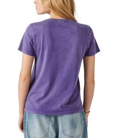 Women's Cotton Miles Davis Graphic-Print Tee Deep Wisteria $23.22 Tops