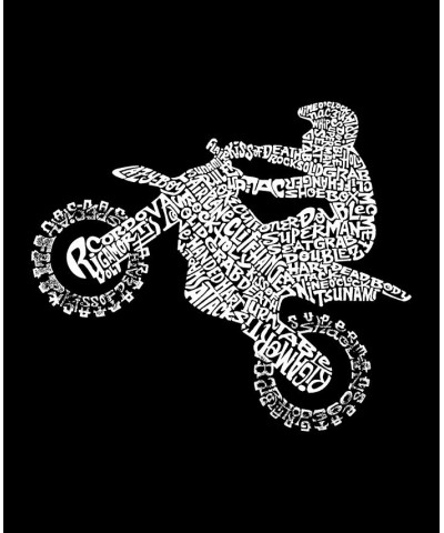 Women's Word Art Freestyle Motocross Flowy Tank Top Black $26.99 Tops