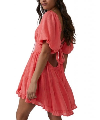 Women's Perfect Day Cotton Mini Dress Pink $57.82 Dresses