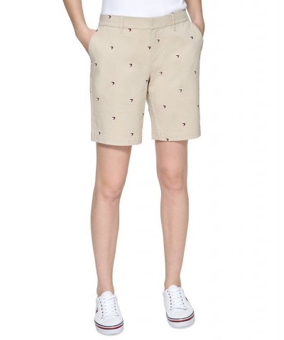 Women's TH Flex Heart Flag Chino Shorts Khaki Multi $26.54 Shorts