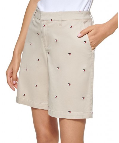 Women's TH Flex Heart Flag Chino Shorts Khaki Multi $26.54 Shorts