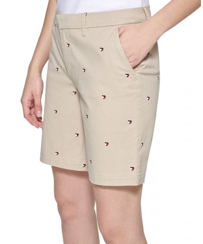 Women's TH Flex Heart Flag Chino Shorts Khaki Multi $26.54 Shorts