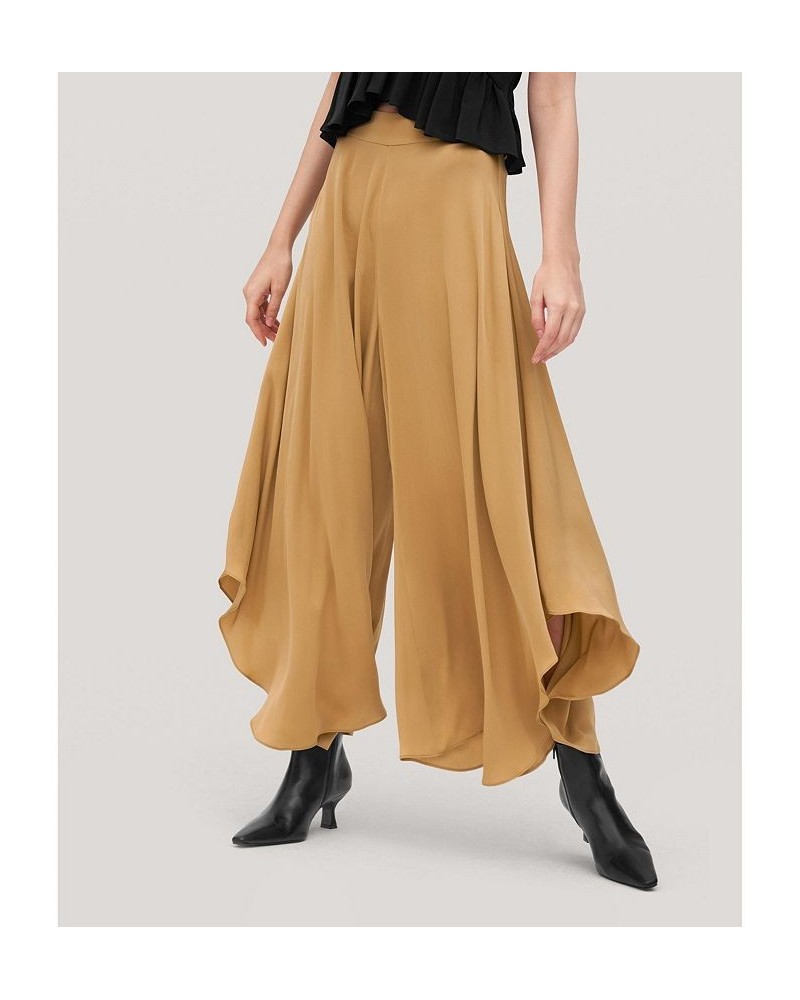 Wide-Legged Silk Pants for Women Taffy $71.06 Pants