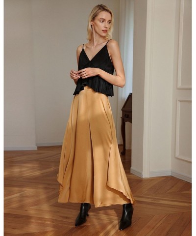 Wide-Legged Silk Pants for Women Taffy $71.06 Pants