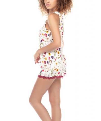 Women's All American Lace-Trim Shorts Pajamas Set Multi $27.84 Sleepwear