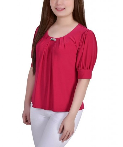 Women's Short Sleeve Balloon Sleeve Top Granita $18.29 Tops