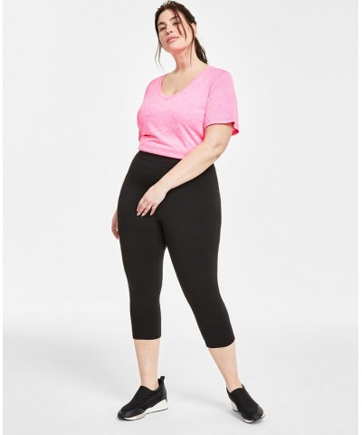 Plus Size Capri Leggings Black $10.12 Pants