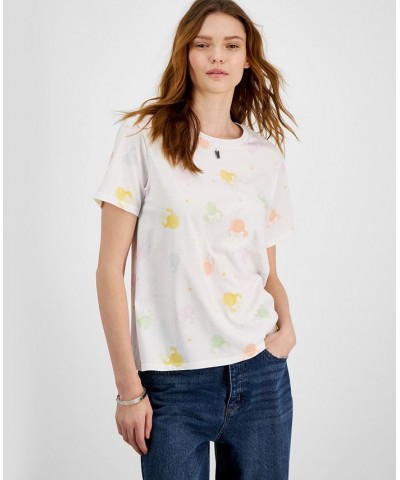 Juniors' Minnie Mouse Dot-Print Short-Sleeve Graphic T-Shirt White $9.87 Tops