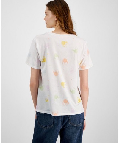 Juniors' Minnie Mouse Dot-Print Short-Sleeve Graphic T-Shirt White $9.87 Tops