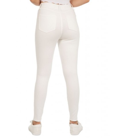 Juniors' High-Rise Skinny Ankle Jeggings Winter White $14.49 Jeans