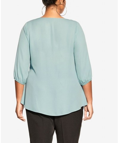 Trendy Plus Size Sexy Fling Elbow Sleeve Top Black $34.45 Tops