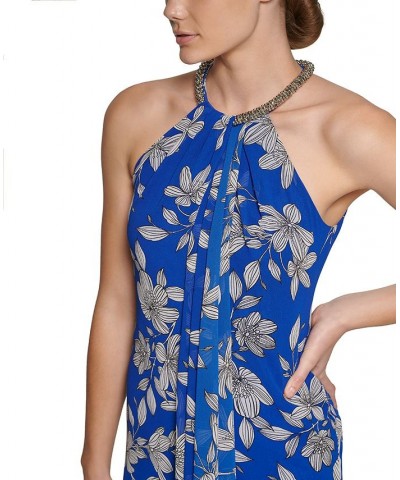 Women's Floral Halter Gown Regatta Multi $107.55 Dresses