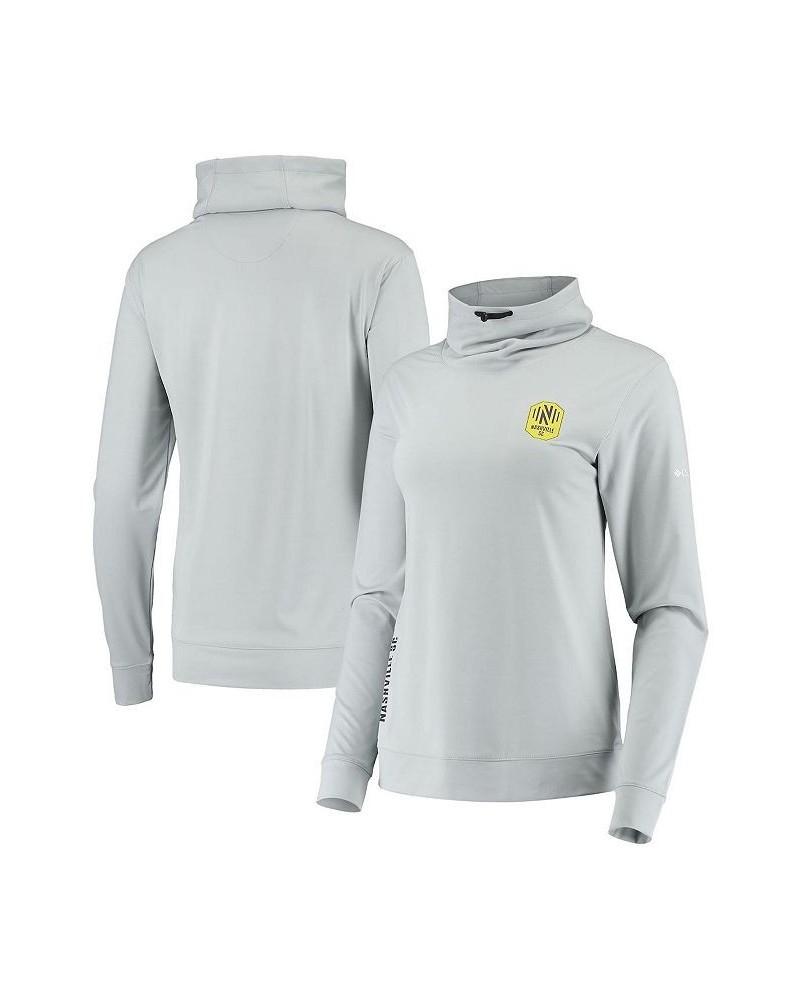 Women's Gray Nashville SC Penny Omni-Wick Pullover Sweatshirt Gray $37.80 Sweatshirts