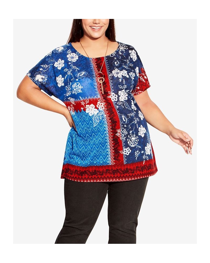 Plus Size Tiarne Necklace Top Scarlet Placement $33.28 Tops