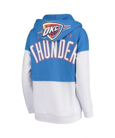 Women's Oklahoma City Thunder Game Changer French Terry Colorblock Full-Zip Hoodie Blue, White $31.71 Sweatshirts