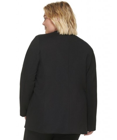 Plus Size Ponte Blazer Black $46.61 Jackets