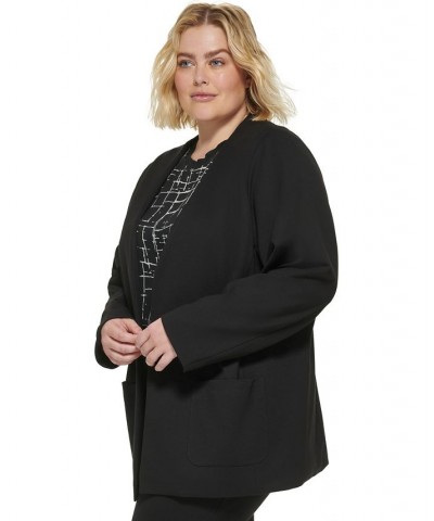 Plus Size Ponte Blazer Black $46.61 Jackets