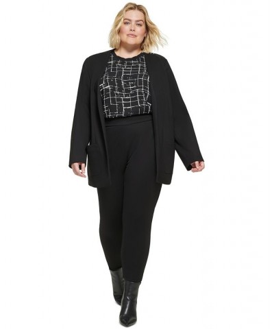 Plus Size Ponte Blazer Black $46.61 Jackets