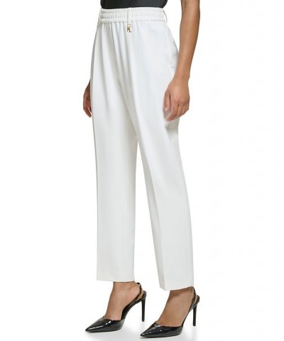 Women's Cinched-Waist Tailored Trouser Soft White $50.37 Pants