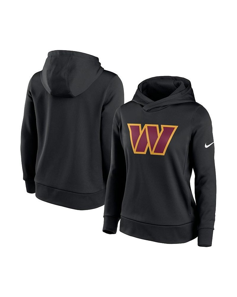 Women's Black Washington Commanders Team Performance Pullover Hoodie Black $45.00 Sweatshirts