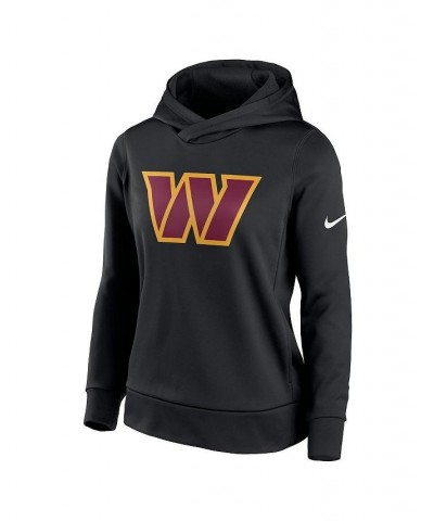 Women's Black Washington Commanders Team Performance Pullover Hoodie Black $45.00 Sweatshirts