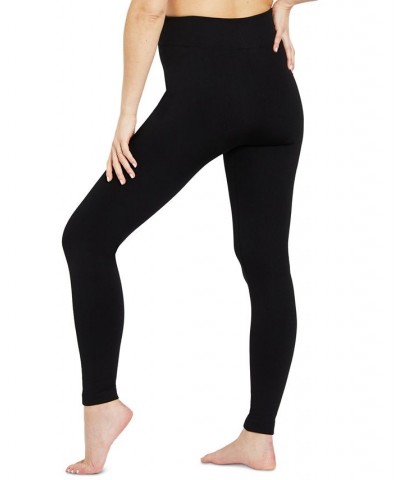 Fleece Over The Belly Maternity Leggings Black $20.80 Pants