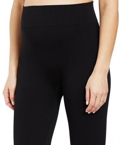 Fleece Over The Belly Maternity Leggings Black $20.80 Pants