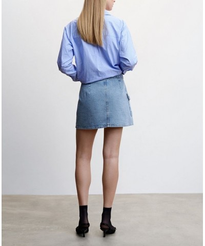 Women's Denim Crossover Skirt Medium Blue $30.80 Skirts