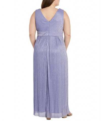 Plus Size Metallic Gown Perriwinkle $47.68 Dresses