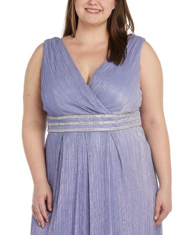 Plus Size Metallic Gown Perriwinkle $47.68 Dresses