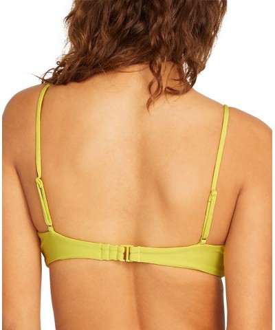 Juniors' Simply Seamless Scoop-Neck Bikini Top Green $31.90 Swimsuits