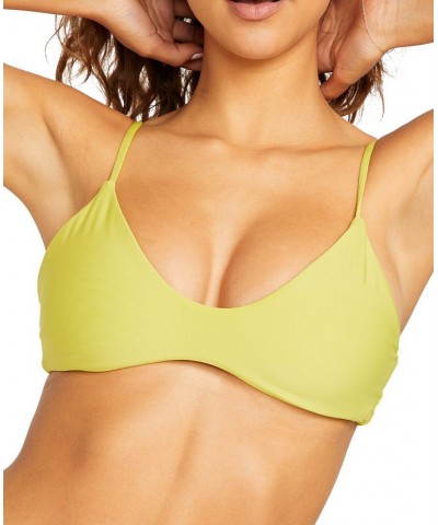 Juniors' Simply Seamless Scoop-Neck Bikini Top Green $31.90 Swimsuits