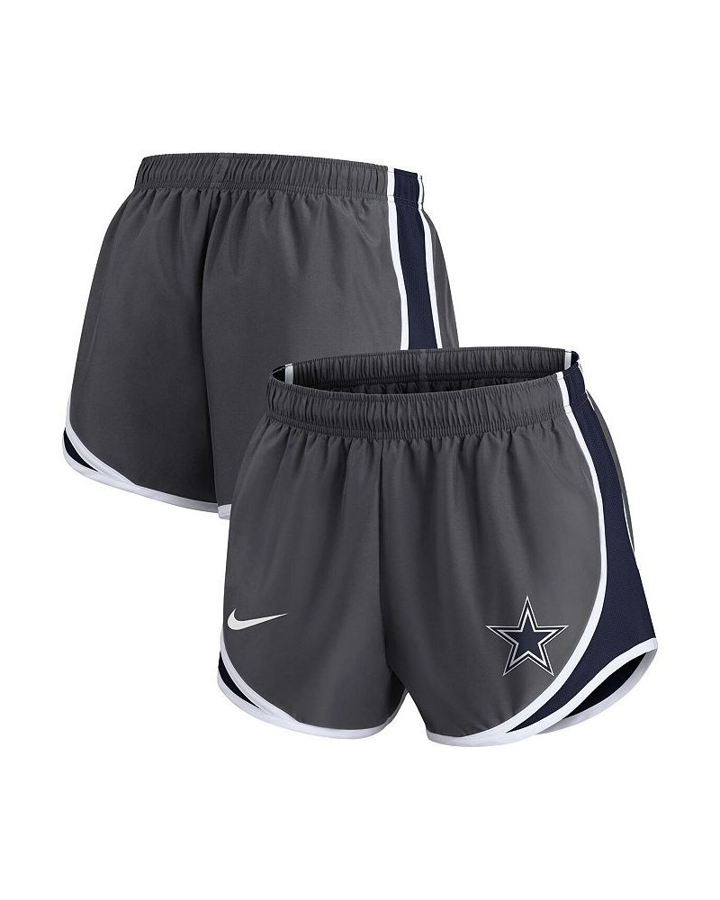 Women's Charcoal Dallas Cowboys Plus Size Logo Performance Tempo Shorts Charcoal $23.65 Shorts