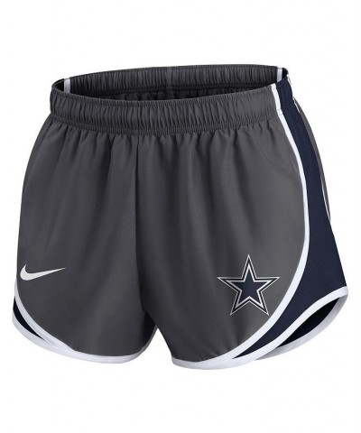 Women's Charcoal Dallas Cowboys Plus Size Logo Performance Tempo Shorts Charcoal $23.65 Shorts