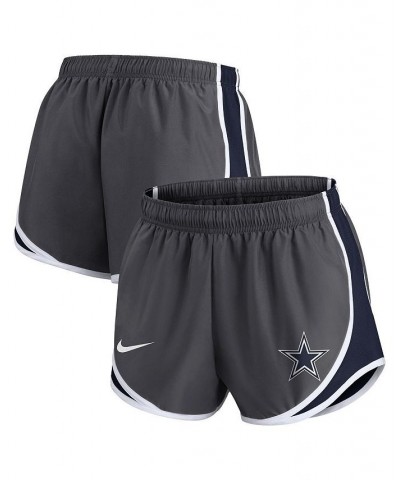 Women's Charcoal Dallas Cowboys Plus Size Logo Performance Tempo Shorts Charcoal $23.65 Shorts