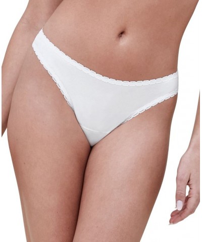 Women's Adorned Thong Underwear 371211 White $12.90 Panty