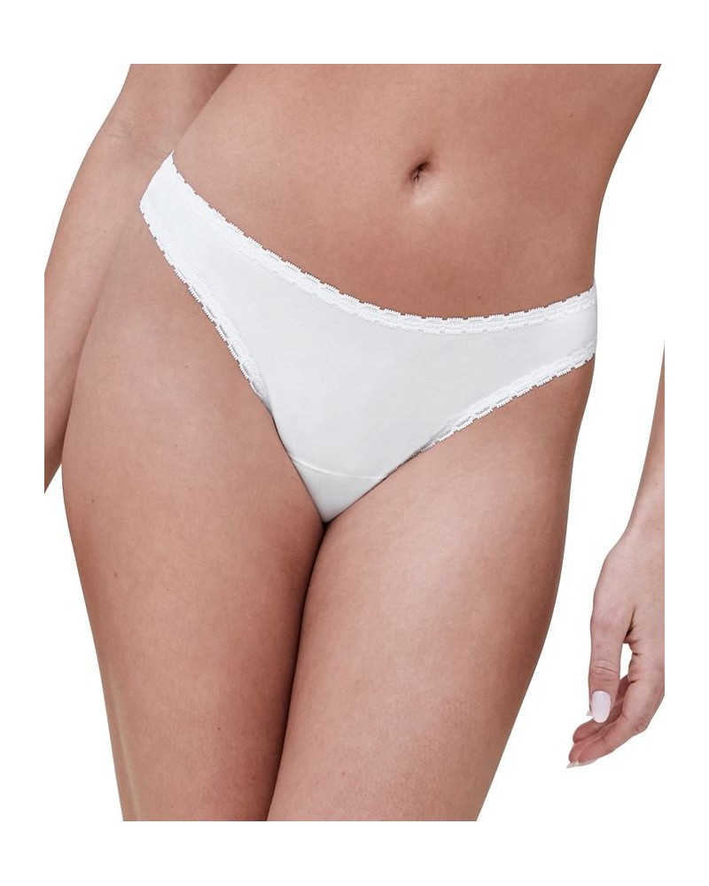 Women's Adorned Thong Underwear 371211 White $12.90 Panty