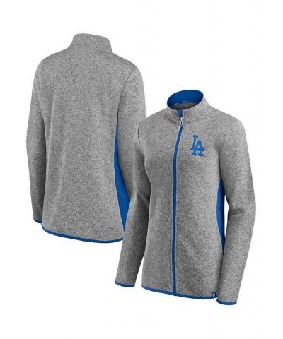 Women's Branded Heathered Charcoal Los Angeles Dodgers Primary Logo Fleece Full-Zip Jacket Heathered Charcoal $42.30 Jackets